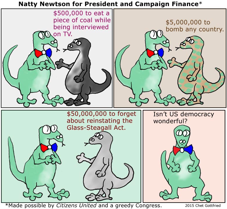Natty for President, 18: Campaign finance