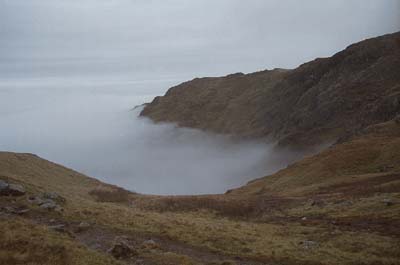 The valley below