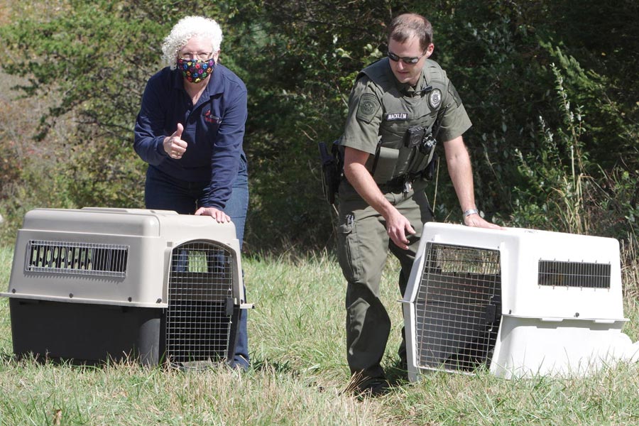 Robyn Graboski and State Game Warden Macklem