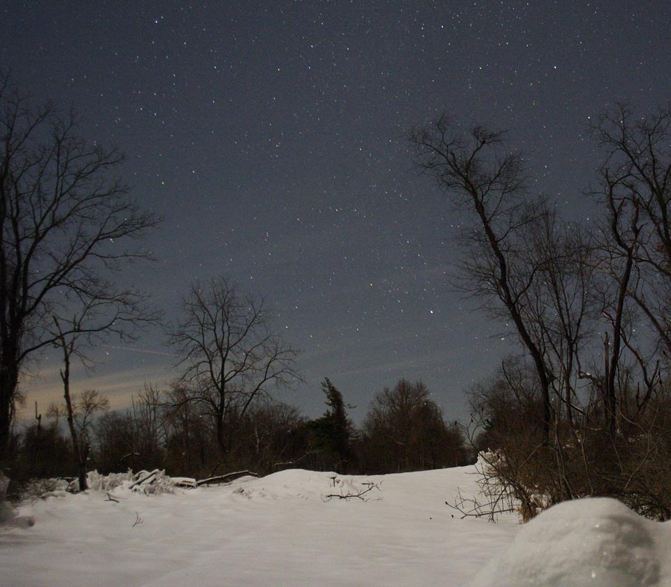 A simple nighttime landscape