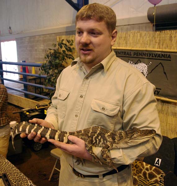 Ryan Albright and alligator