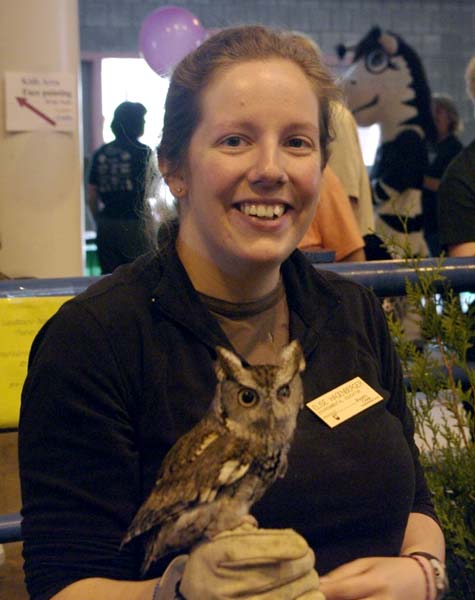 Elise and screech owl