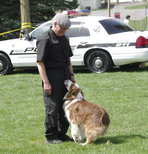 Craig Bohren and his Australian shepherd Dart